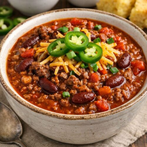ground beef chili with beans IMG 5