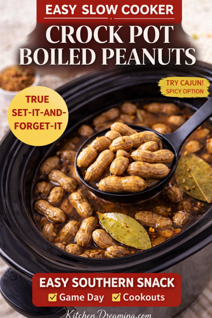 Crock Pot Boiled Peanuts (Easy Slow Cooker Recipe) 7 Easy crock pot boiled peanuts cooking in a slow cooker with seasoned brine.