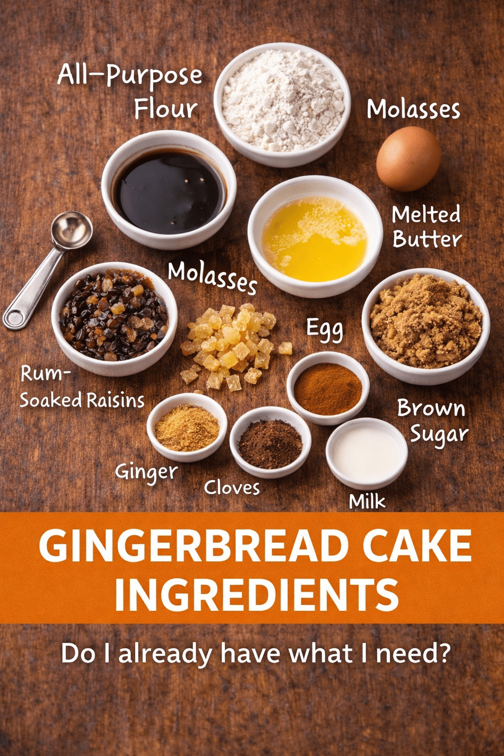 Rum Raisin Gingerbread Cake recipe (Moist, Spiced Holiday Classic ...
