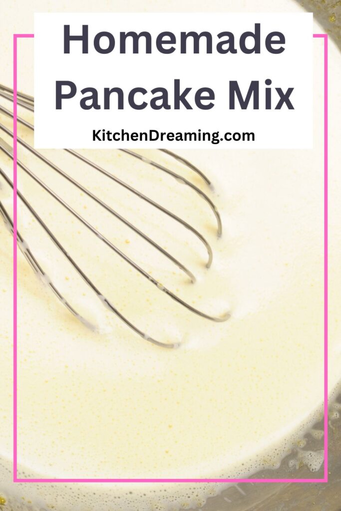 Homemade Pancake mix is very easy to make and uses staple ingredients already in your pantry. When you're ready to make pancakes, use this dry pancake mix as the base for the recipe below.