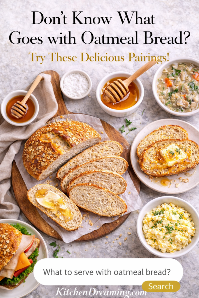 No Knead Oatmeal Bread (Easy Overnight Dutch Oven Recipe) 11 No knead oatmeal bread serving ideas with soup honey and butter.