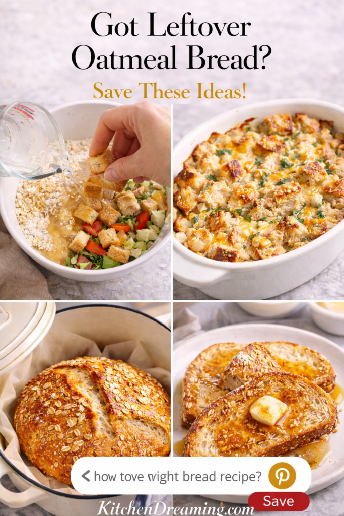 No Knead Oatmeal Bread (Easy Overnight Dutch Oven Recipe) 12 no knead oatmealo bread PIN 5