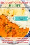 Indian Butter Chicken ~ also known as Chicken Makhani, is a classic, flavorful Indian dish. In this easy, make-at-home version of the restaurant favorite, you control the heat. Make it as spicy or mild as you want! This Butter Chicken recipe uses flavorful spices like garam masala, coriander, & turmeric mixed with tender chicken, cream, butter & tomatoes. There's plenty of that mild curry sauce to soak up with naan or rice! Simply marinade the chicken, and then this dish is ready in 30 minutes!