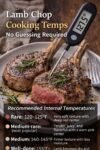 How to Cook Lamb Chops Perfectly Every Time 4 Cooking temps for lamb no guessing pin 1
