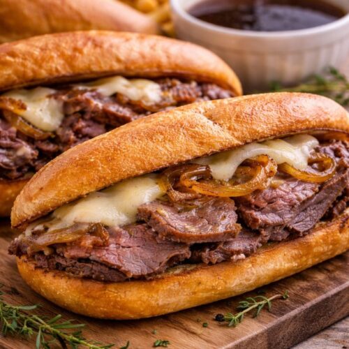 Easy Leftover Prime Rib French Dip Sandwich 7 Leftover prime rib french dip sandwiches img1