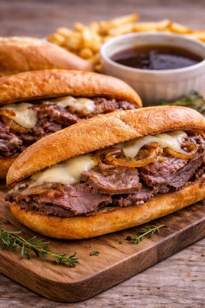 Easy Leftover Prime Rib French Dip Sandwich 1 Leftover prime rib french dip sandwiches img1