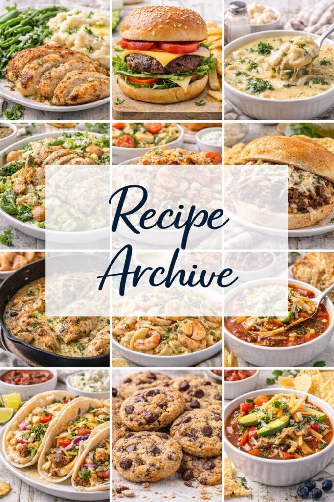 recipe archive showing all Kitchen Dreaming recipes in one place