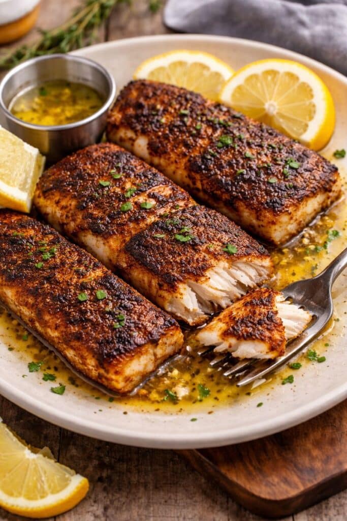 Blackened Grouper with Lemon Butter Sauce - (Not Burnt - Ready in 10 minutes) 1 blackened Grouper Image 6