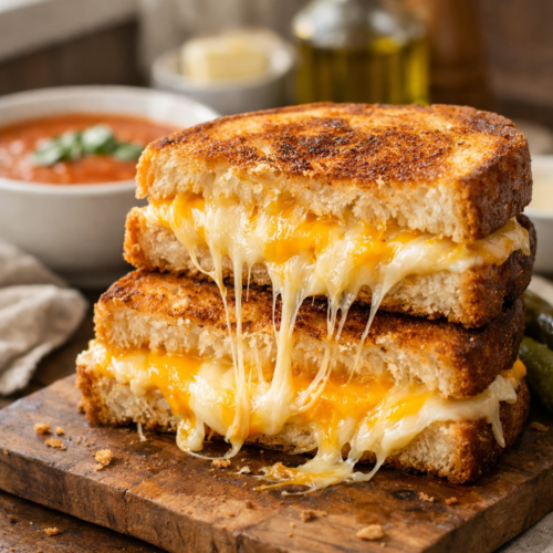 Best 3 Cheese Grilled Cheese Sandwich Recipe 7 3 cheese grilled cheese img 1