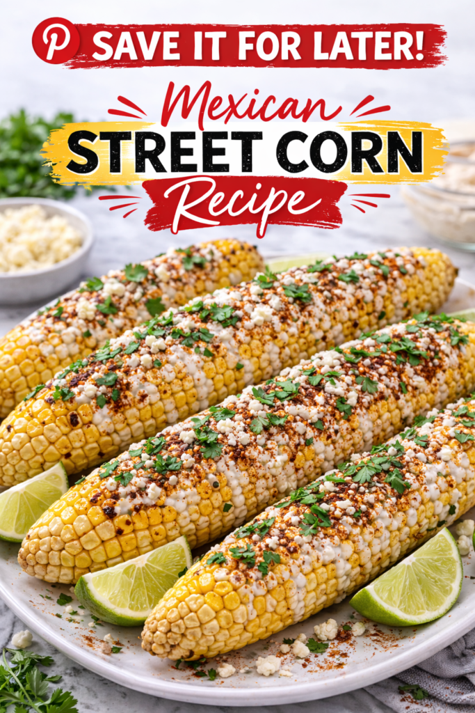 Mexican Street Corn - EloteMexican Street Corn Recipe with Cotija, Lime, and Crema 13 Mexican street corn recipe cover image with grilled elote, cotija cheese, chili powder, cilantro, and lime wedges.