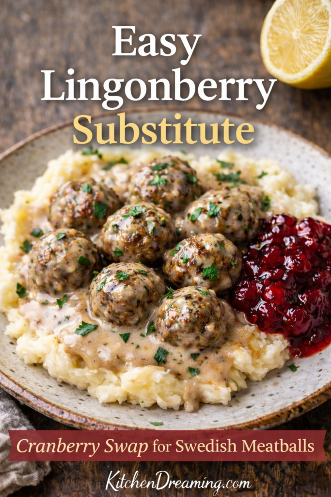 Creamy Swedish Meatballs with Homemade Gravy 11 Swedish meatballs with creamy gravy and easy lingonberry substitute made with cranberry sauce and lemon.