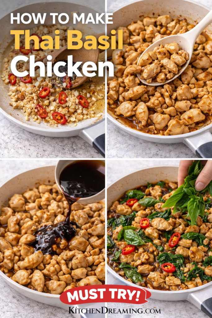 Easy Thai Basil Chicken Recipe Better Than Takeout 9 Thai Basil Chicken recipe PIN 3