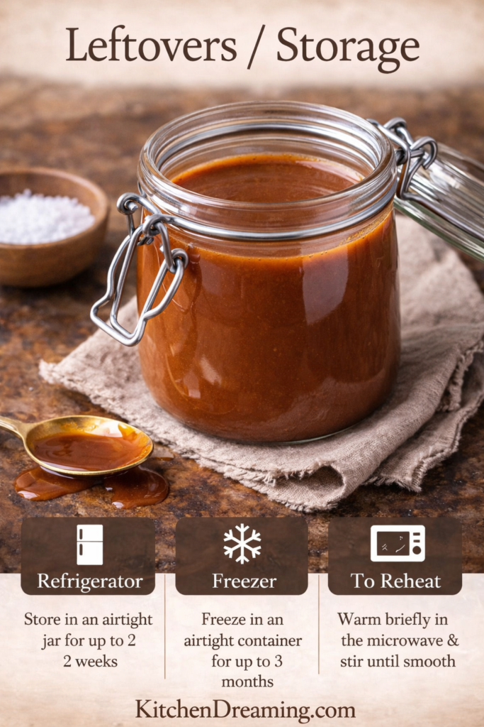 How to Make Homemade Caramel Sauce (Easy Foolproof Recipe) 7 How to make homemade caramel and store caramel sauce in a jar for leftovers and later use.
