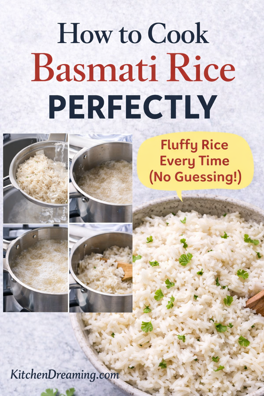 How to Cook Basmati Rice (Perfect Fluffy Basmati Rice) | Kitchen Dreaming
