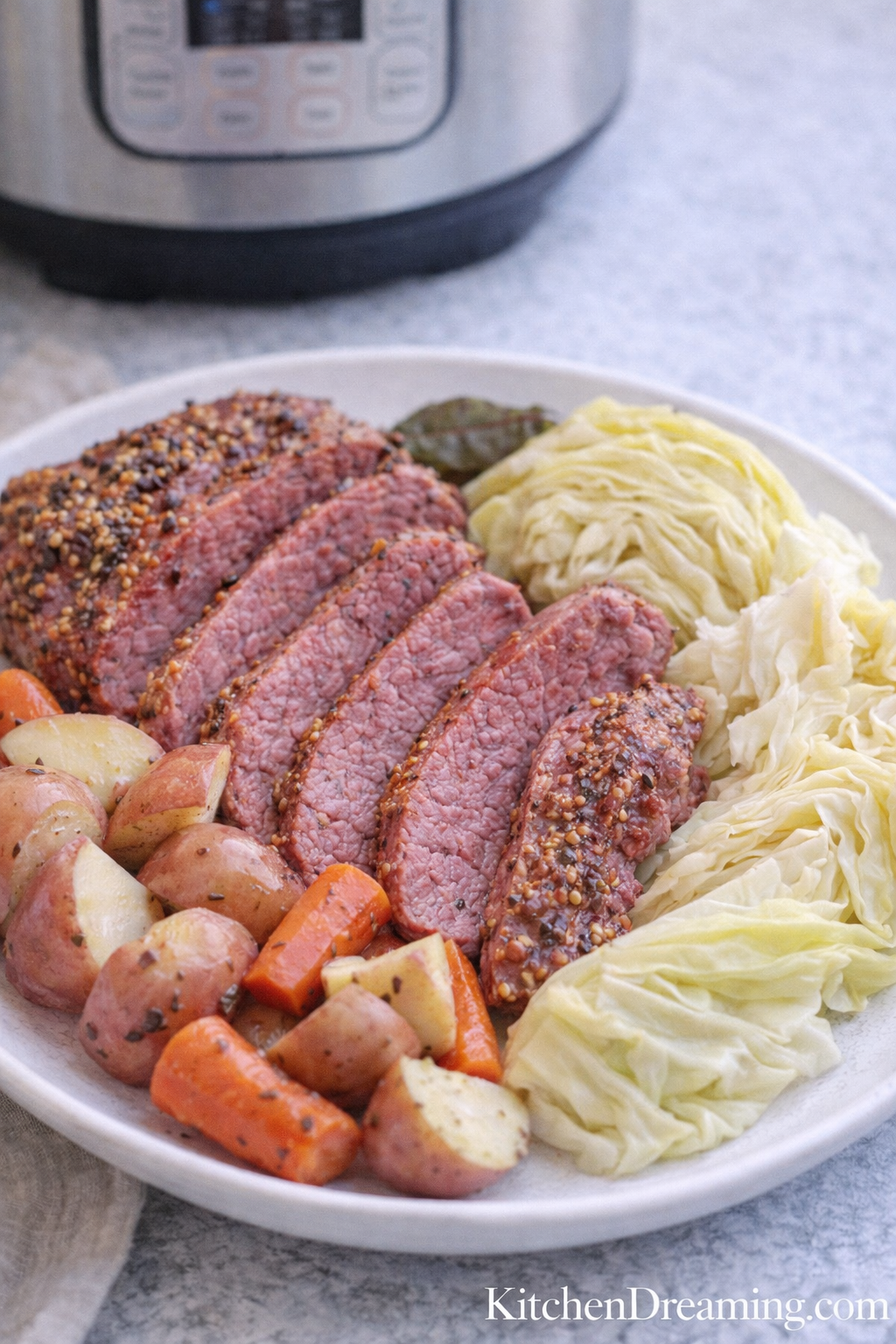 Instant Pot Corned Beef and Cabbage (Tender & Juicy) | Kitchen Dreaming