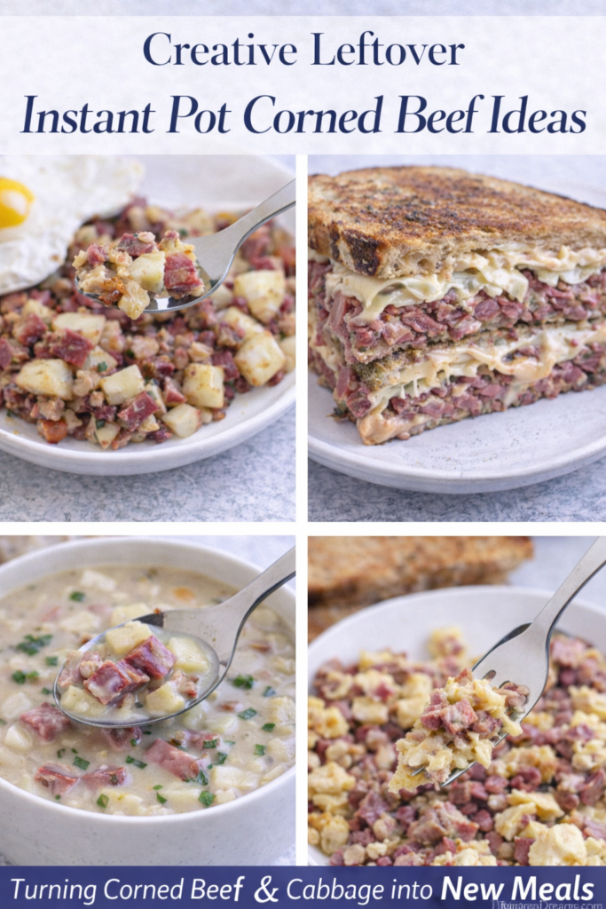 Instant Pot Corned Beef and Cabbage (Tender & Juicy) 13 Leftover instant pot corned beef and cabbage repurposed into hash, soup, and sandwiches.
