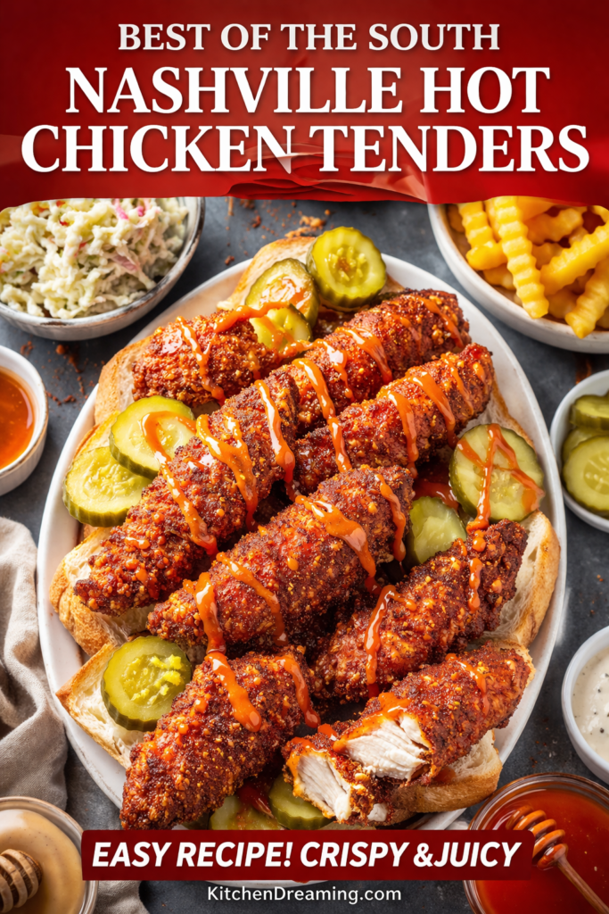 Nashville Hot Chicken Tenders Recipe (Crispy, Spicy & Better Than Takeout) 13 Nashville hot chicken tenders southern style crispy spicy chicken.