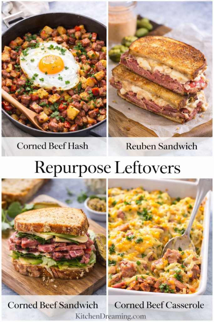 Traditional Corned Beef and Cabbage Recipe (Stovetop Boiled Method) 5 Leftover ideas from traditional corned beef and cabbage recipe.