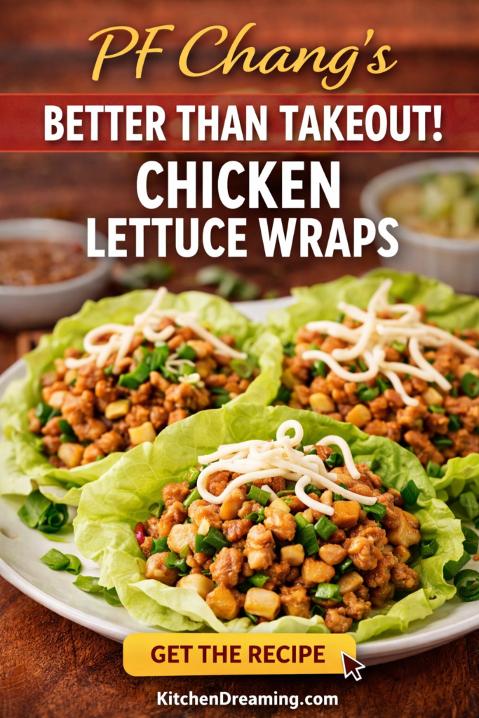 PF Chang’s Ground Chicken Lettuce Wraps (Better Than Takeout, Easy & Customizable) 8 PF Chang’s chicken lettuce wraps copycat recipe with ground chicken and crisp lettuce.