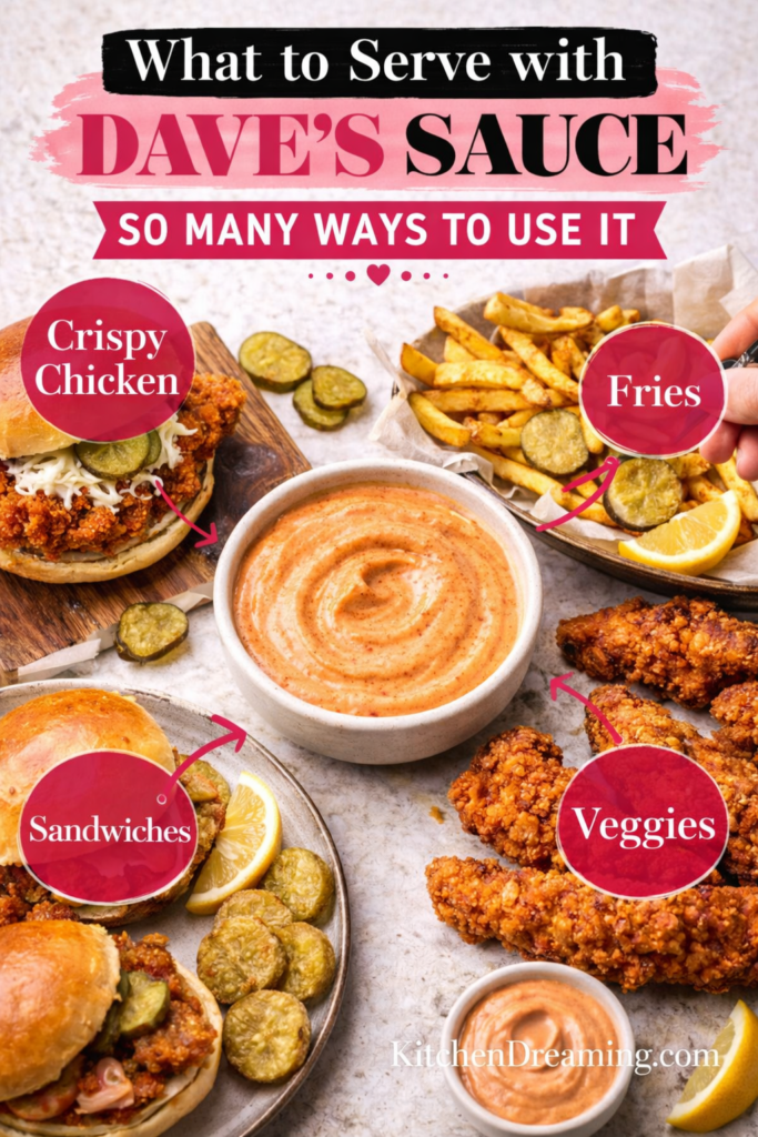 Dave’s Hot Chicken Sauce Recipe (Easy Copycat Version) 12 foods served with dave’s hot chicken sauce recipe including fries and chicken.