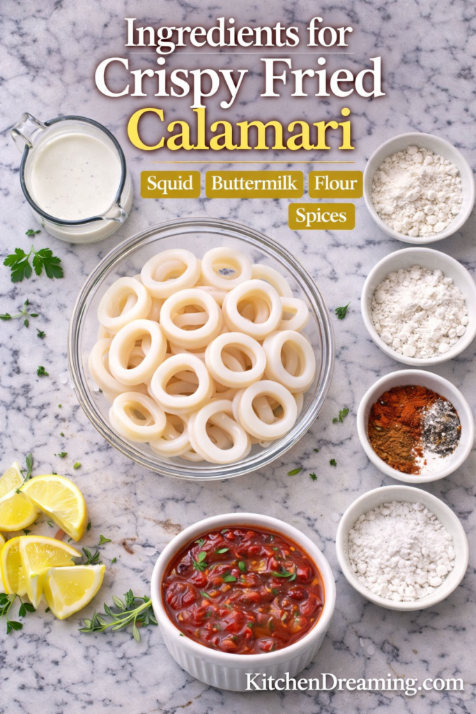 Crispy Fried Calamari (Better Than Restaurant Style + Air Fryer Option) 11 Fried Calimari PIN 2