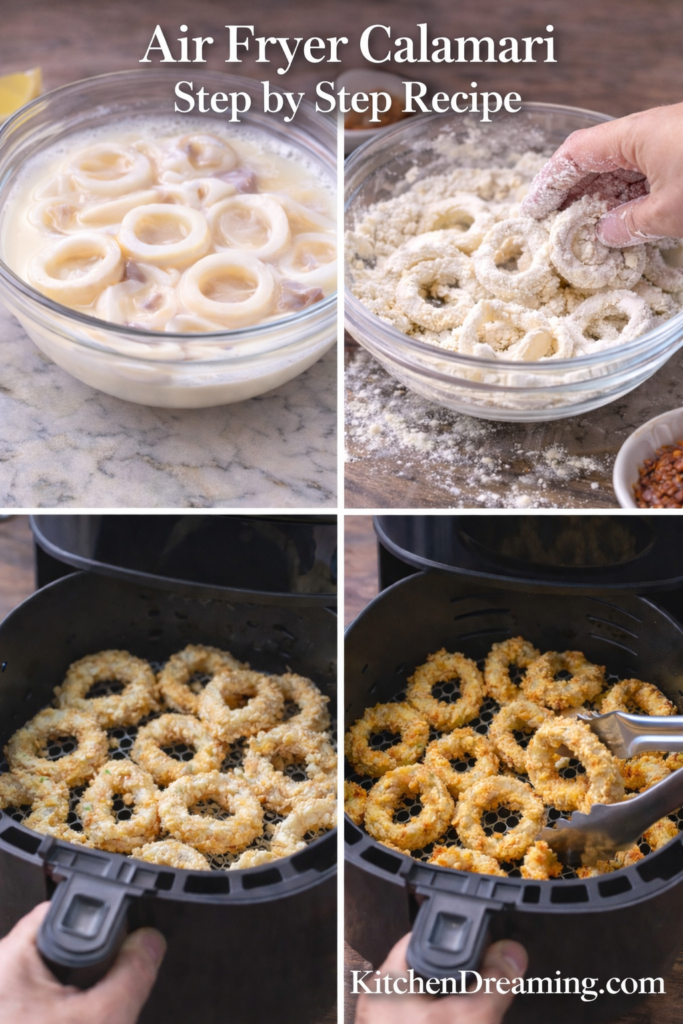 Crispy Fried Calamari (Better Than Restaurant Style + Air Fryer Option) 4 Fried Calimari PIN 6 1