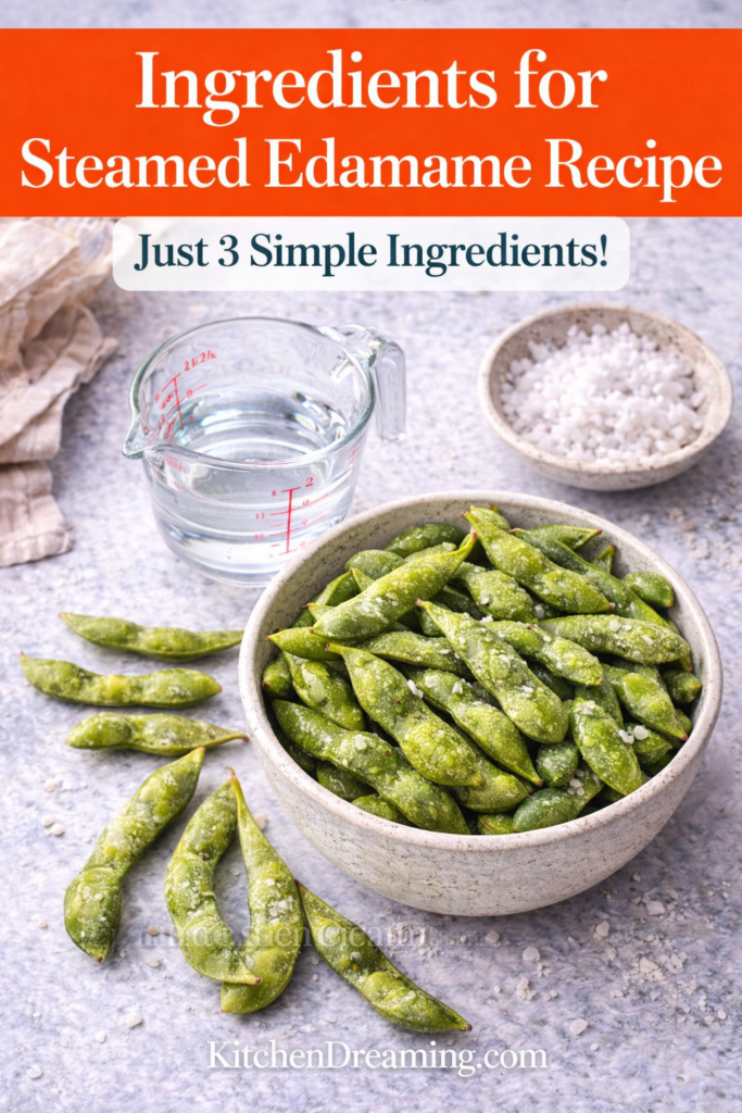 Steamed Edamame Recipe Ready in Minutes 10 ingredients for steamed edamame recipe pods sea salt water